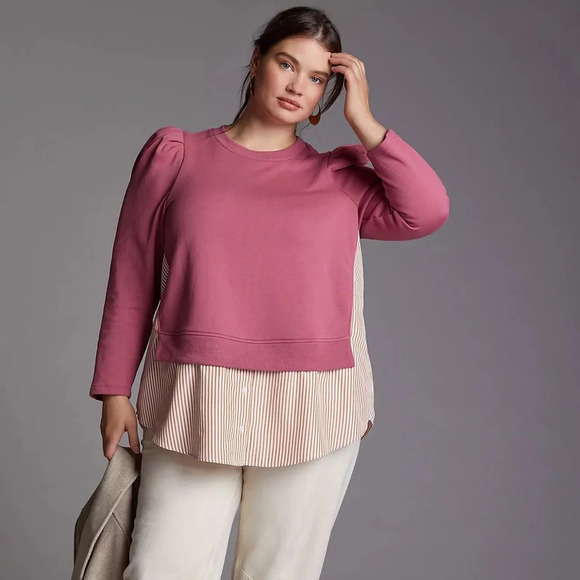 Maeve Sweaters - Maeve By Anthropologie Layered Tunic Sweatshirt Size 2X